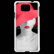 Coque Samsung Galaxy Alpha Femme élégante en noire et rouge 10