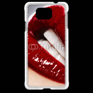 Coque Samsung Galaxy Alpha Bouche fatale rouge