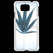 Coque Samsung Galaxy Alpha Marijuana en bleu et blanc