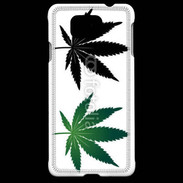 Coque Samsung Galaxy Alpha Double feuilles de cannabis