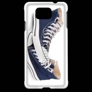 Coque Samsung Galaxy Alpha Paire de converse bleue