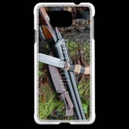Coque Samsung Galaxy Alpha Fusil de chasse et couteau 2