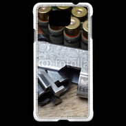 Coque Samsung Galaxy Alpha Vintage fusil et cartouche