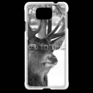 Coque Samsung Galaxy Alpha Tête de Cerf en noir et blanc