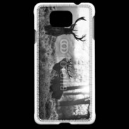 Coque Samsung Galaxy Alpha Cerf en noir et blanc 150