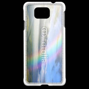 Coque Samsung Galaxy Alpha Arc en ciel à la montagne