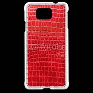 Coque Samsung Galaxy Alpha Effet crocodile rouge