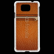 Coque Samsung Galaxy Alpha Effet cuir avec zippe