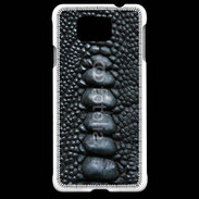 Coque Samsung Galaxy Alpha Effet crocodile noir