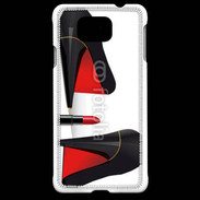 Coque Samsung Galaxy Alpha Escarpins et tube de rouge à lèvres