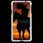 Coque Samsung Galaxy Alpha Silhouette de cowboy