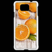 Coque Samsung Galaxy Alpha Belles oranges sur fond en bois