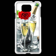 Coque Samsung Galaxy Alpha Champagne et rose rouge