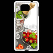 Coque Samsung Galaxy Alpha Champagne et fraises