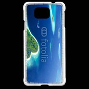 Coque Samsung Galaxy Alpha île en former de cœur au milieu de la mer