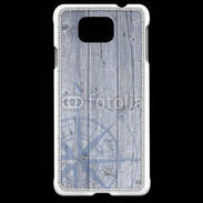 Coque Samsung Galaxy Alpha Rose des vents sur fond bois 500
