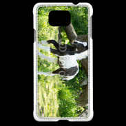 Coque Samsung Galaxy Alpha Poulain noir et blanc