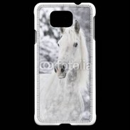 Coque Samsung Galaxy Alpha Portait de Cheval dans la neige 500