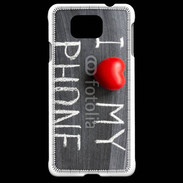 Coque Samsung Galaxy Alpha J'aime mon téléphone