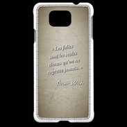 Coque Samsung Galaxy Alpha Les Folies Sepia Citation Oscar Wilde