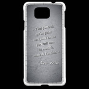 Coque Samsung Galaxy Alpha Portrait Ame Noir Citation Oscar Wilde