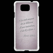 Coque Samsung Galaxy Alpha Tentation Rose Citation Oscar Wilde