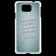 Coque Samsung Galaxy Alpha Tentation Turquoise Citation Oscar Wilde