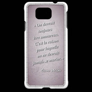 Coque Samsung Galaxy Alpha Toujours amoureux Rose Citation Oscar Wilde