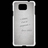 Coque Samsung Galaxy Alpha Aimer Gris Citation Oscar Wilde