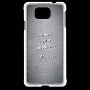 Coque Samsung Galaxy Alpha Aimer Noir Citation Oscar Wilde