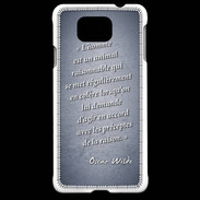 Coque Samsung Galaxy Alpha Homme animal Bleu Citation Oscar Wilde