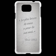 Coque Samsung Galaxy Alpha Brave Gris Citation Oscar Wilde