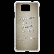 Coque Samsung Galaxy Alpha Brave Sepia Citation Oscar Wilde