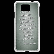 Coque Samsung Galaxy Alpha Saint pêcheur Vert Citation Oscar Wilde