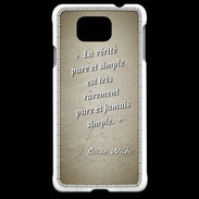 Coque Samsung Galaxy Alpha Vérité pure Sepia Citation Oscar Wilde