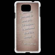 Coque Samsung Galaxy Alpha Avis gens Rouge Citation Oscar Wilde