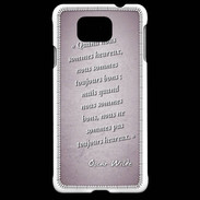 Coque Samsung Galaxy Alpha Bons heureux Rose Citation Oscar Wilde