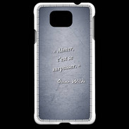 Coque Samsung Galaxy Alpha Aimer Bleu Citation Oscar Wilde