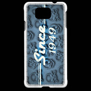 Coque Samsung Galaxy Alpha Since crane bleu 1949