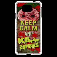 Coque Samsung Galaxy Alpha Keep Calm and Kill Zombies Cervelle