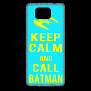 Coque Samsung Galaxy Alpha Keep Calm Batman Cyan