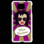 Coque Samsung Galaxy Alpha Miss business Brune