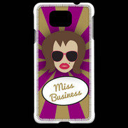 Coque Samsung Galaxy Alpha Miss business Chatain