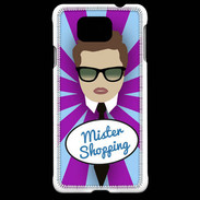 Coque Samsung Galaxy Alpha Mister Shopping Chatain
