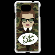 Coque Samsung Galaxy Alpha Mister Soldier Chatain