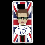 Coque Samsung Galaxy Alpha Mister UK Chatain