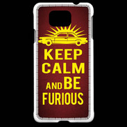 Coque Samsung Galaxy Alpha Keep Calm and Be Furious Rouge