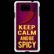 Coque Samsung Galaxy Alpha Keep Calm and Be Spicy Rose