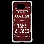 Coque Samsung Galaxy Alpha Keep Calm and Take Jack Rouge