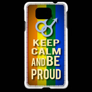 Coque Samsung Galaxy Alpha Keep Calm and Be Proud mens Gay